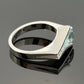 18K White Gold Aquamarine & Diamond Ring 1.20ct Pear Aquamarine 0.09ctw Size 6.5 - Devine & Co.