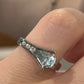 18K White Gold Aquamarine & Diamond Ring 1.20ct Pear Aquamarine 0.09ctw Size 6.5 - Devine & Co.