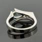 18K White Gold Aquamarine & Diamond Ring 1.20ct Pear Aquamarine 0.09ctw Size 6.5 - Devine & Co.