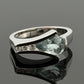 18K White Gold Aquamarine & Diamond Ring 1.20ct Pear Aquamarine 0.09ctw Size 6.5 - Devine & Co.