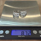 18K White Gold Diamond Cutout Hoop Earrings 0.21ctw Scalloped Jumbo Backs - Devine & Co.