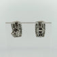 18K White Gold Diamond Cutout Hoop Earrings 0.21ctw Scalloped Jumbo Backs - Devine & Co.