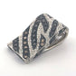 18K White Gold Zebra Stripe Black Chocolate White Diamond Slide 1.00CTW Pendant - Devine & Co.