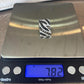 18K White Gold Zebra Stripe Black Chocolate White Diamond Slide 1.00CTW Pendant - Devine & Co.