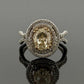 18K White & Yellow Gold Fancy Light Yellow Diamond Ring 2.51ct Oval 0.78ctw Halo - Devine & Co.