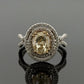 18K White & Yellow Gold Fancy Light Yellow Diamond Ring 2.51ct Oval 0.78ctw Halo - Devine & Co.