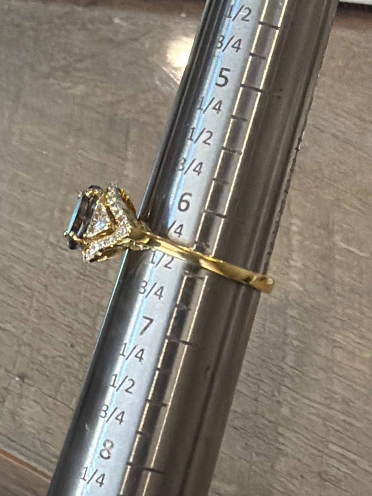 18K Yellow Gold Alexandrite & Diamond Ring 1.53ct Oval FGL Certified 0.59ctw - Devine & Co.