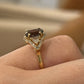 18K Yellow Gold Alexandrite & Diamond Ring 1.53ct Oval FGL Certified 0.59ctw - Devine & Co.