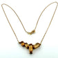 18K Yellow Gold Citrine Necklace 4 Stone Faceted Oval Citrine 17” 4.69g - Devine & Co.