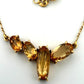 18K Yellow Gold Citrine Necklace 4 Stone Faceted Oval Citrine 17” 4.69g - Devine & Co.