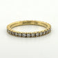 Consignment - Simon G 18K Yellow Gold Eternity .89CTW Round Natural Diamonds Band Ring Sz 7.25 - 18k gold, yellow gold, di...