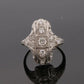 Vintage 3.97gr Platinum Old European Cut & Transitional 0.30ctw Diamond Ring Size 5.75