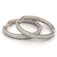 3.50ctw VS G-H Inside-Outside Pave Set 18K White Gold Diamond Hoop Earrings - Devine & Co.