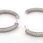 3.50ctw VS G-H Inside-Outside Pave Set 18K White Gold Diamond Hoop Earrings - Devine & Co.