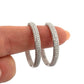 3.50ctw VS G-H Inside-Outside Pave Set 18K White Gold Diamond Hoop Earrings - Devine & Co.
