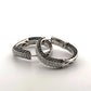 4.40ctw VS F-G Black & White Pave Diamonds 18K White Gold Wave Hoop Earrings - Devine & Co.