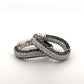 4.40ctw VS F-G Black & White Pave Diamonds 18K White Gold Wave Hoop Earrings - Devine & Co.