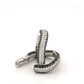 4.40ctw VS F-G Black & White Pave Diamonds 18K White Gold Wave Hoop Earrings - Devine & Co.