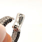 4.40ctw VS F-G Black & White Pave Diamonds 18K White Gold Wave Hoop Earrings - Devine & Co.