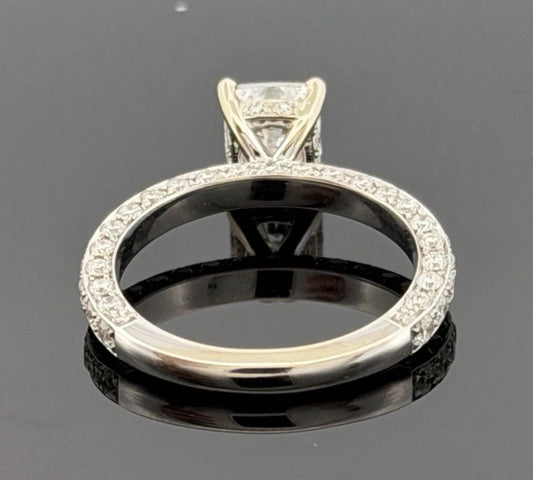 Consignment - Natural GIA Certified 1.21ct F VS1 14K Gold Cushion Diamond Engagement Ring Size 6 - 14k gold, diamond, ring...