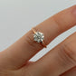 14K Rose Gold & White Gold 0.96ct Natural Diamond Solitaire Engagement Ring Size 4.25
