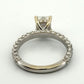 Consignment - Natural GIA Certified 1.21ct F VS1 14K Gold Cushion Diamond Engagement Ring Size 6 - 14k gold, diamond, ring...