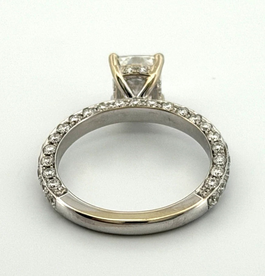 Consignment - Natural GIA Certified 1.21ct F VS1 14K Gold Cushion Diamond Engagement Ring Size 6 - 14k gold, diamond, ring...