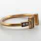 Consignment - Tiffany & Co. 18K Rose Gold 0.13 CTW T Diamond Wire Ring Size 7 - 18k gold, rose gold, diamond, ring - (imag...