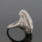 Vintage 3.97gr Platinum Old European Cut & Transitional 0.30ctw Diamond Ring Size 5.75