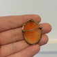 Victorian Style Shell Cameo Yellow Plated Frame Brooch, 3.5cm x 2.5cm