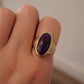 14K Yellow Gold 12.00 Grams Custom Purple Charoite Bezel Ring Size 10