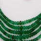 14K White Gold Approx. 290 Carats 20" Diamonds 5-Strand Faceted Emerald Necklace