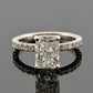Consignment - Platinum Solitaire Diamond Natural Radiant 2.50ct F/VS2 GIA Engagement Ring Size 7 - platinum, diamond, ring...
