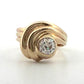 Vintage 14K Yellow Gold Old  1.00ct VS H-European Cut Diamond Ring Size 5