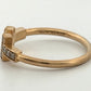 Consignment - Tiffany & Co. 18K Rose Gold 0.13 CTW T Diamond Wire Ring Size 7 - 18k gold, rose gold, diamond, ring - (imag...
