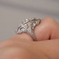 Vintage 3.97gr Platinum Old European Cut & Transitional 0.30ctw Diamond Ring Size 5.75