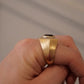14K Yellow Gold Men’s Custom 23.39 Grams Whiskey Topaz & Diamond Ring Size 12.5