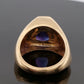 Men’s Custom 40.72 Grams Tanzanite & Diamond 14K Yellow Gold Ring Size 12.5