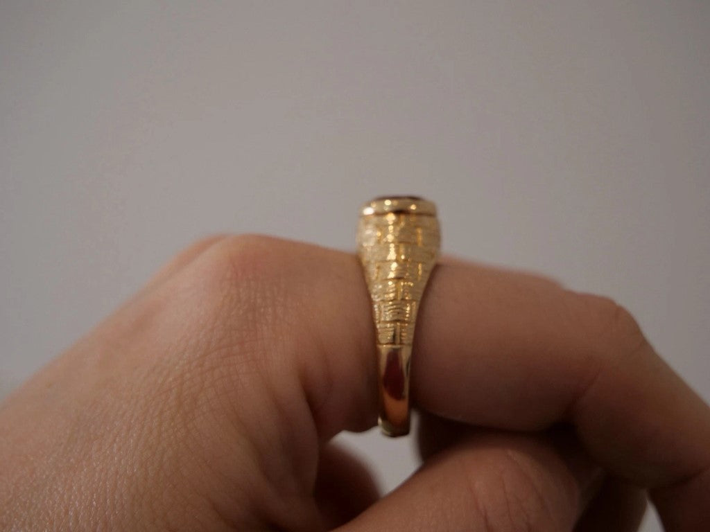 Devine & Co. - Men’s Custom 14K Yellow Gold 10MM Natural Citrine 10.72 Grams Ring Size 13.5 - 14k gold, yellow gold, ring...