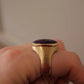 14K Yellow Gold 12.00 Grams Custom Purple Charoite Bezel Ring Size 10