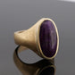 14K Yellow Gold 12.00 Grams Custom Purple Charoite Bezel Ring Size 10