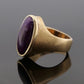 14K Yellow Gold 12.00 Grams Custom Purple Charoite Bezel Ring Size 10