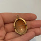 Vintage Shell Cameo 10K Gold Frame 5.08g Brooch Pendant 3cm x 2.5cm