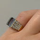 14K Yellow Gold Emerald Cut 7.75g Aquamarine Diamond Ring Size 4.75