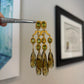 22K Yellow Gold  Golden Smoky Quartz & Peridot 20.87g Chandelier Earrings