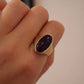 14K Yellow Gold 12.00 Grams Custom Purple Charoite Bezel Ring Size 10