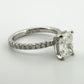 Consignment - Platinum Solitaire Diamond Natural Radiant 2.50ct F/VS2 GIA Engagement Ring Size 7 - platinum, diamond, ring...