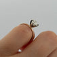 14K Rose Gold & White Gold 0.96ct Natural Diamond Solitaire Engagement Ring Size 4.25