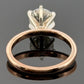 14K Rose Gold & White Gold 0.96ct Natural Diamond Solitaire Engagement Ring Size 4.25