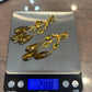 22K Yellow Gold  Golden Smoky Quartz & Peridot 20.87g Chandelier Earrings